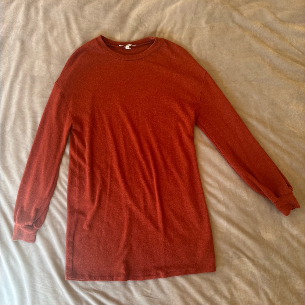 Reformation dress Brick Red Long Sleeve